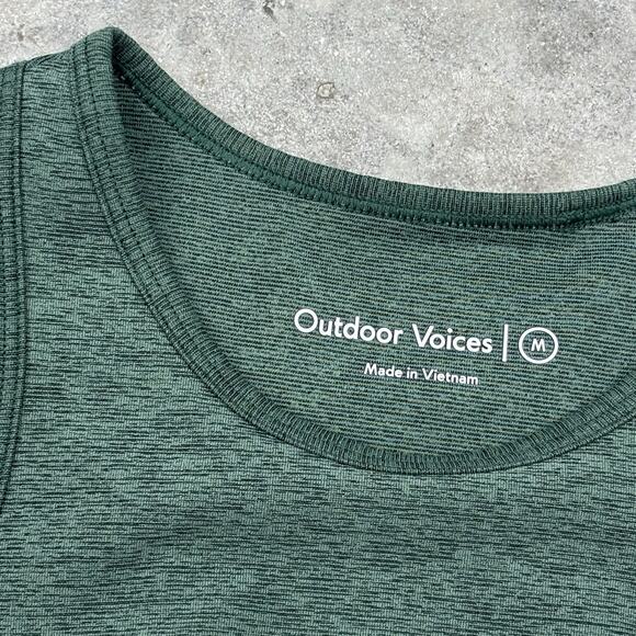 Outdoor Voices Athena Green Crop Top Size Small - Picture 4 of 7